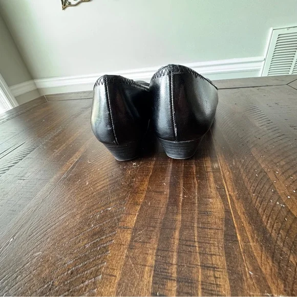 Soft Style Black Slip-On Loafer with Silver Buckle Detail - Picture 5 of 12